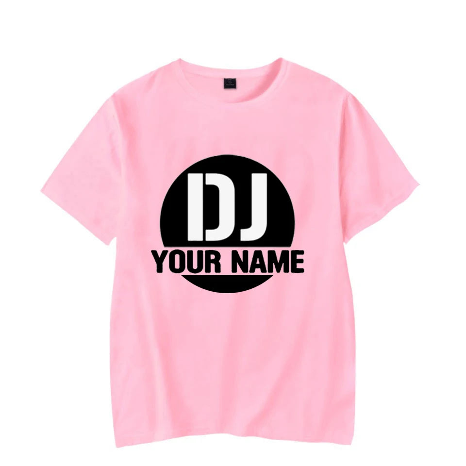 DJ Print t-shirts Custom T Shirt Mens Womens Tops Tees Shirts DJ Your Name Logo Diy Names T Shirt Funny Shirt Luminous Tees tops