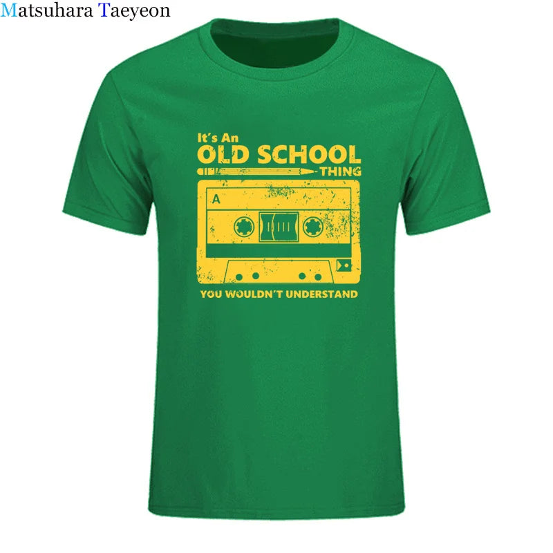 Summer Cotton Tshirt Cassette Tape Pencil Boombox T-Shirt Headphones Mixtape Old School Dj Tee T Shirt Retro O Neck Tee Shirt