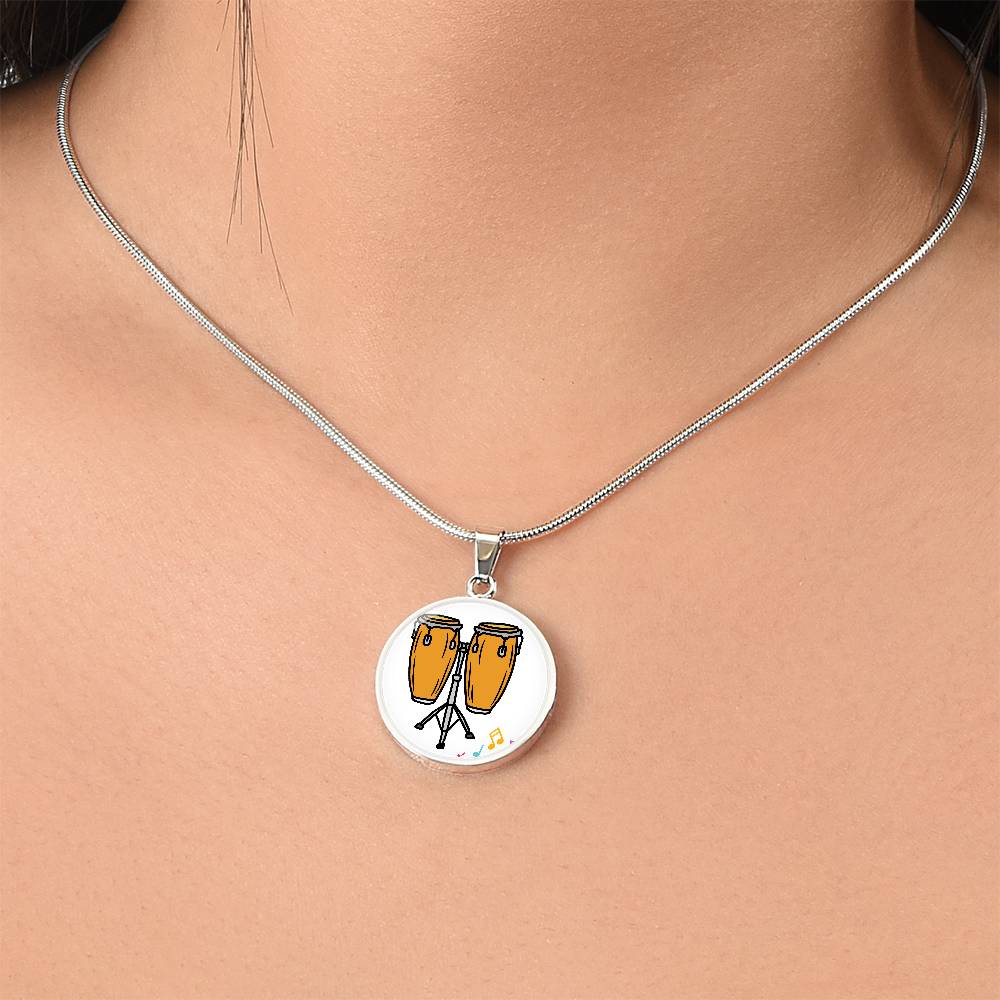 Conga drum necklace