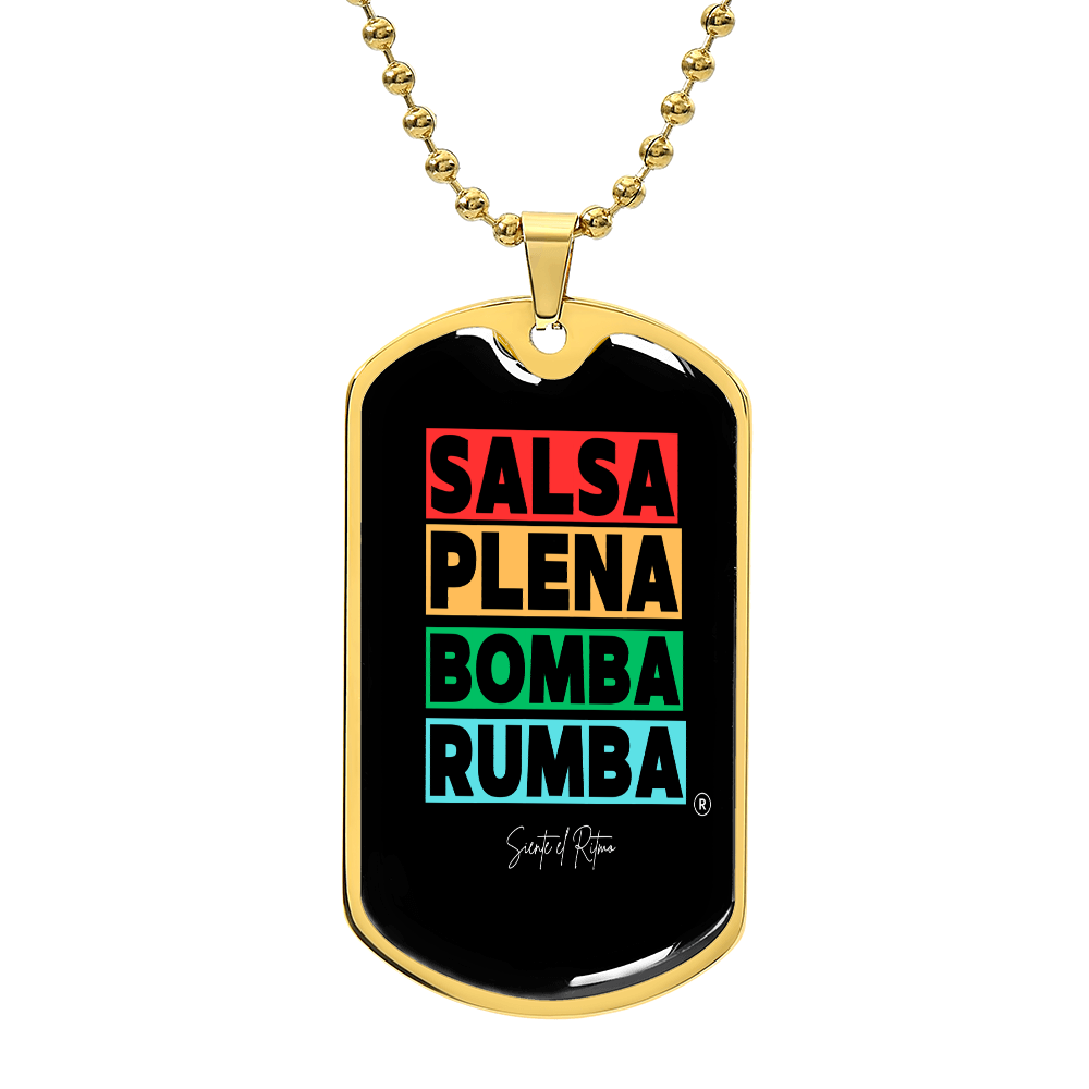 Salsa Plena Bomba Rumba Dog tag