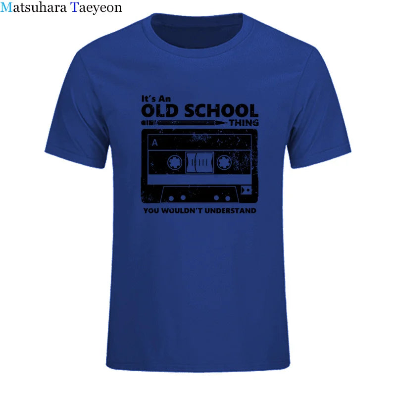 Summer Cotton Tshirt Cassette Tape Pencil Boombox T-Shirt Headphones Mixtape Old School Dj Tee T Shirt Retro O Neck Tee Shirt