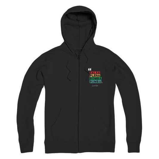 Salsa Bomba Plena Rumba Premium Adult Zip Hoodie