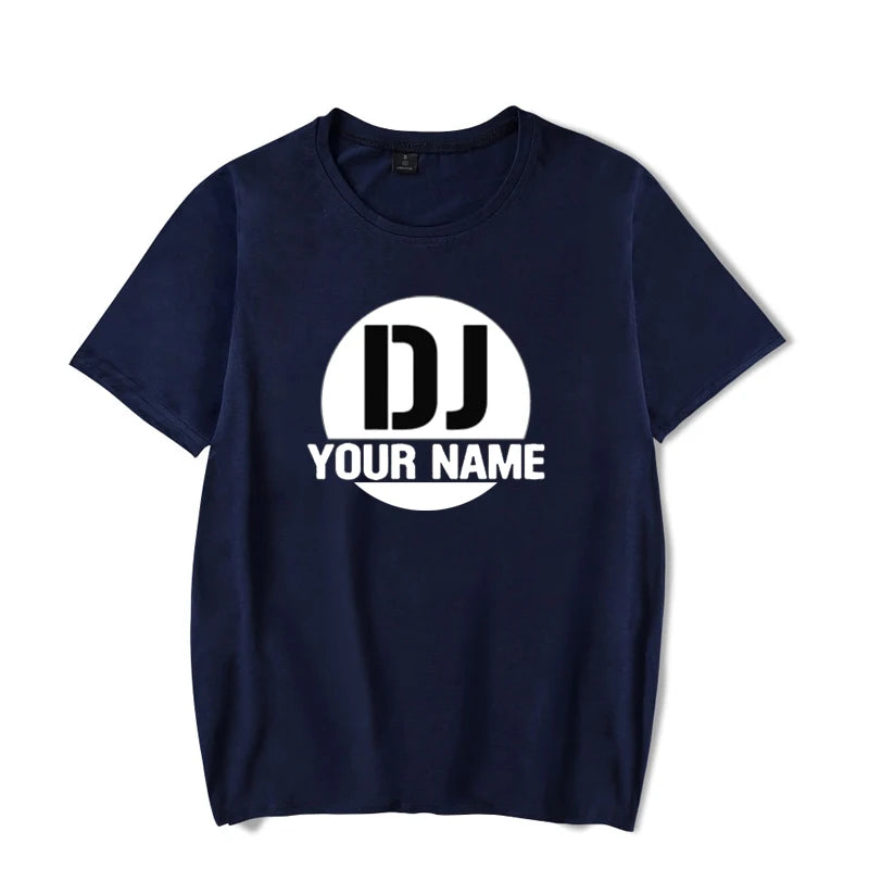 DJ Print t-shirts Custom T Shirt Mens Womens Tops Tees Shirts DJ Your Name Logo Diy Names T Shirt Funny Shirt Luminous Tees tops