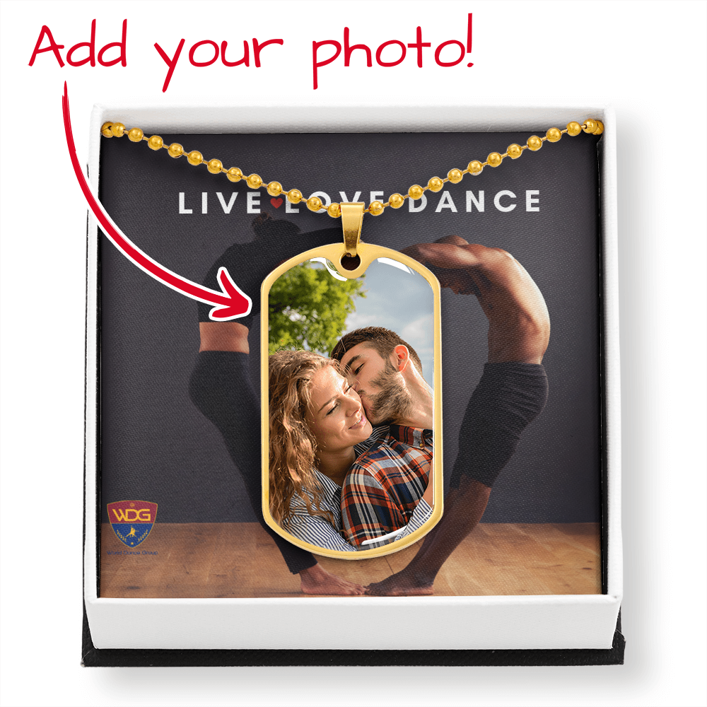 Live,Love,Dance personalized photo dogtag.